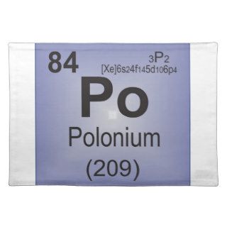 Polonium Individual Element of the Periodic Table Placemat