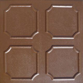Faux Ceiling Tile   20x20" Alfa Chocolate Brown Foam   Decorative Tiles