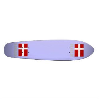 Danmark Flag & Word Custom Skateboard