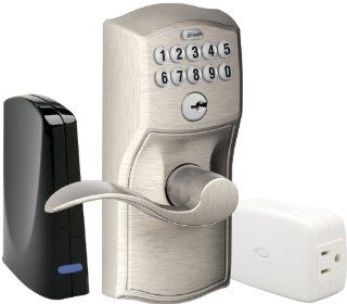 Schlage FE599GRNX CAM 619 ACC 619 Keypad Lever Home Security Kit with Nexia Home Intelligence, Satin Nickel (Z Wave)   Door Handles  