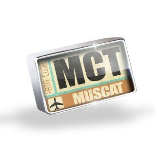 Floating Charm Airportcode MCT Muscat Fits Glass Lockets, Neonblond Bead Charms Jewelry