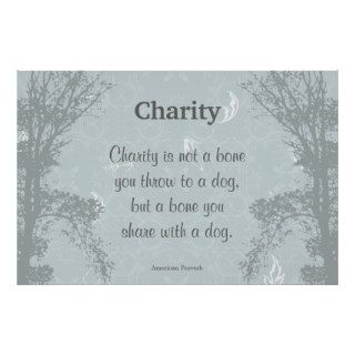 Charity Caring   Quote Saying Proverb Poster