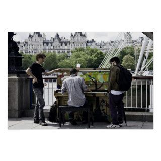 00234c Street Piano near the London Eye, London Posters