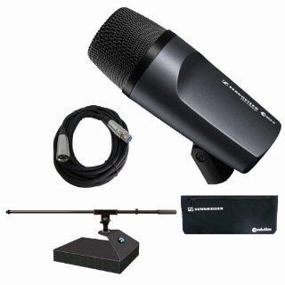 Sennheiser e 602 II Microphone with Primacoustic KickStand, Boom Arm, & Cable Electronics