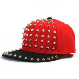 ililily Cotton Baseball Cap with Stud Trim with Structured New Era styled Flat Bill with Adjustable Strap Snapback Trucker Hat (ballcap 581 4) at  Mens Clothing store