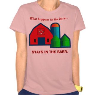 What happens in the barnWomens pink tank