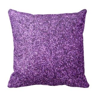Faux Purple Glitter Pillows