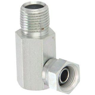 Alemite 1001 86 Union Adapter, 90 Degrees, 1/2" Male NPTF x 3/8" Female NPSM Industrial Hose Fittings