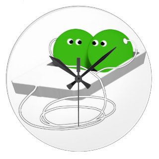 We Are Like Two Peas In A Pod Wall Clocks