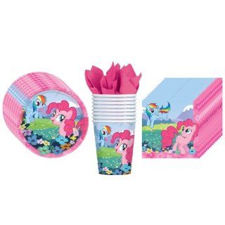My Little Pony Friendship Party Supplies Pack Including Plates, Cups and Napkins   8 Guests Toys & Games