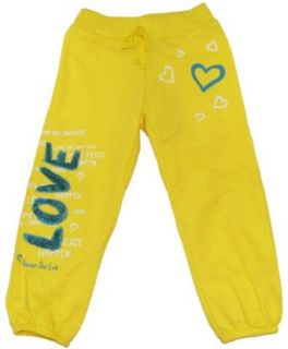 Toddler Girl's Hot Yellow Fleece Pants   Number One Girls 2T 4T 6Y 8Y   6 T Clothing