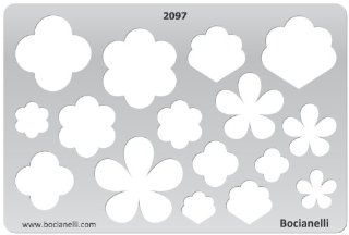 Plastic Stencil Template for Graphical Design Drawing Drafting Metal Clay Jewellery Jewelry Making   Spring Flower Flowers