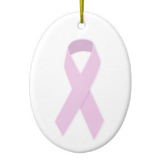 PINK RIBBON CAUSES MEDICAL ILLNESSES BREAST CANCER CHRISTMAS ORNAMENT