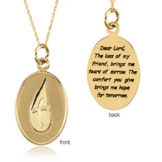 Loss Of Friend Memorial Necklace In 14 Karat Yellow Gold Jewelry