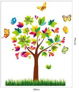 LiViTech(TM) 3D Butterfly Colorful Tree Sticker Wall Decoration Peel and Stick  Nursery Wall Decor  Baby