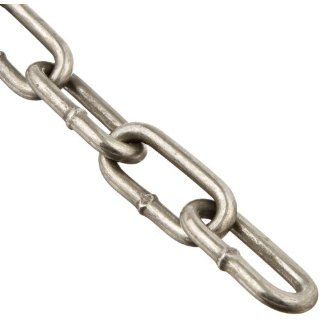 ASC MC187302 Low Carbon Steel Straight Link Coil Chain, Self Colored, 3/0 Trade, 13/64" Diameter x 100' Length, 605 lbs Working Load Limit