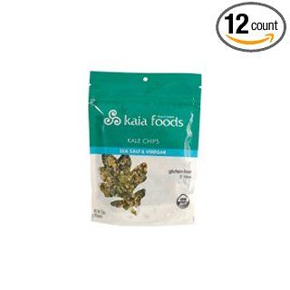 Kaia Foods Organic Raw Sea Salt and Vinegar Kale Chips, 2.2 Ounce    12 per case.
