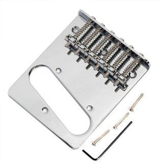 5pkg BY 04 6 Saddle Bridge Chrome for Fender Telecaster Guitar Replacement Musical Instruments