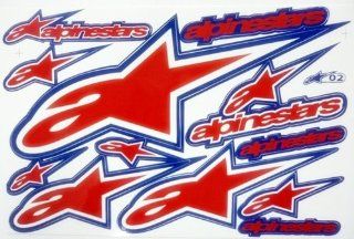1x Sheet Red Blue Alps   H ISUZU KAWASAKI HONDA YAMAHA car motocross racing emblem logo sticker decal 