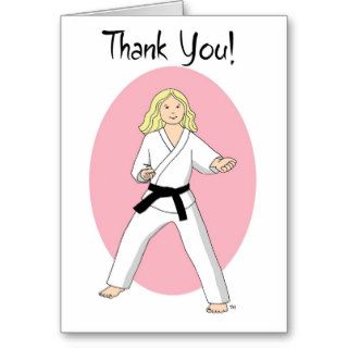 Karate Princess Thank You Cards