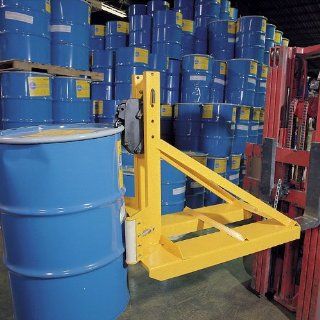 Beacon Fork Mounted Drum Lifter; Acceptable Drum Types (1) Steel, Poly or Fiber; Capacity (LBS) 1, 500; Overall Size (WxDxH) 33" x 47" x 37"; Model# BFMDL 1500 Hazardous Storage Drums