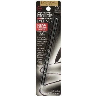 L'Oreal Infallible Never Fail Eyeliner, Carbon Black 591 0.08 oz (240 mg) Health & Personal Care