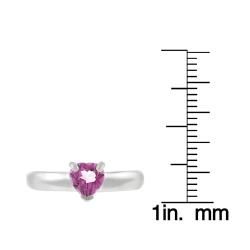 Tressa Sterling Silver Heart cut Pink Topaz Ring Tressa Gemstone Rings