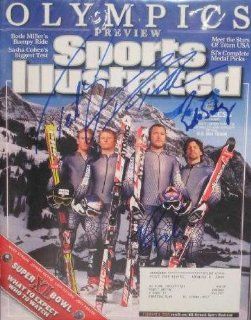 Ted Ligety, Daron Rhalves, Erik Schlopy & Bode Miller autographed Sports Illustrated Magazine (United States Olympic Ski Team) at 's Sports Collectibles Store