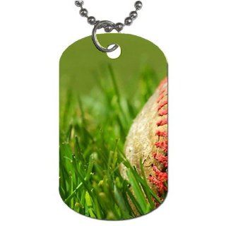 Baseball Dog Tag with 30" chain necklace Great Gift Idea 