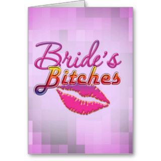 brides friends bachelorette party bride bridesmaid greeting card