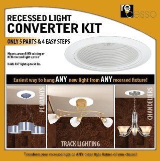 Recesso 10570 Universal Twist and Lock Recessed Light Converter Kit   Complete Recessed Lighting Kits  