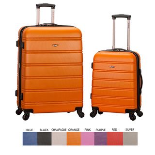 Rockland Super Light Weight 2 piece Expandable Hardside Spinner Upright Luggage Set Rockland Two piece Sets