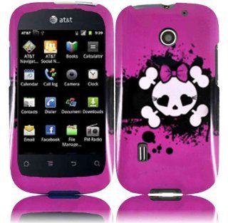 Pink Skull Design Hard Case Cover for Huawei Fusion U8652 Cell Phones & Accessories