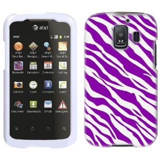 Huawei AT&T Fusion 2 Purple White Zebra Print Phone Case Cover Cell Phones & Accessories