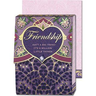 Friendship isn't a big thing, It's a million little things Gold Foil Embellished Notepad, One   Memo Paper Pads