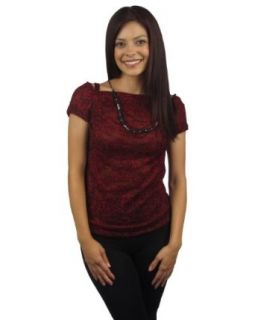 599fashion square neck top w/attached necklace Blouses