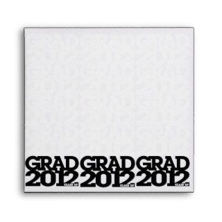 Graduation 2012 Square Envelope Black Tile