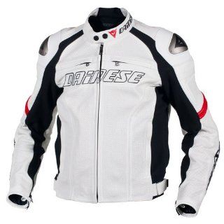 Dainese Racing Perforated Jacket White/White/Red Automotive
