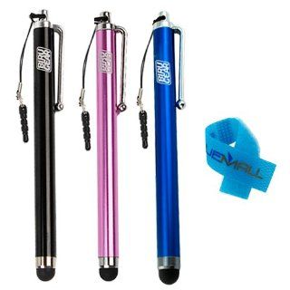 BIRUGEAR 3Pcs Stylus/Styli Pen with 3.5mm Adapter Plug for HTC Desire / Desire 601, One Max, One Mini, One and Other Capacitive Touchscreen Devices with * Cable Tie * Cell Phones & Accessories
