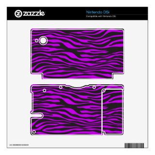 Animal Print, Zebra Stripes   Black Purple Decals For The DSi
