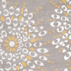 Hand tufted Contemporary Gray Zandoline New Zealand Wool Abstract Rug (3'3 x 5'3) 3x5   4x6 Rugs