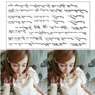 Temporary English Alphabet Tattoo Transfer Body Art Sticker Waterproof  Other Products  