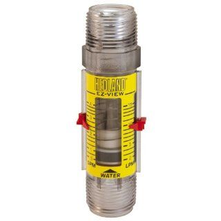 Hedland H621 604 EZ View Flowmeter With Sensor, Polysulfone, For Use With Water, 0.5   4 gpm Flow Range, 1" NPT Male Science Lab Flowmeters