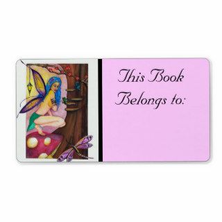 Dragonfly Fairy Book Label