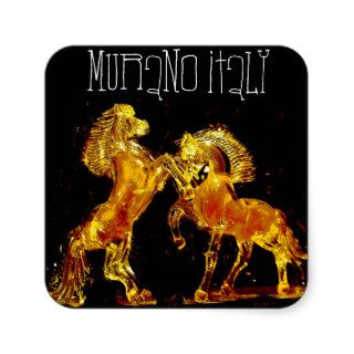 Glass Horses of Murano Italy Sticker