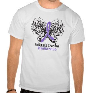 Butterfly Hodgkins Lymphoma Awareness T shirt
