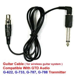 GTD Audio Wireless Guitar Cable For G 622, G 733, G 787, G 788 Receiver Musical Instruments