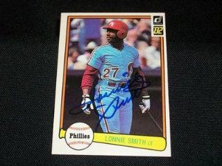Philadelphia Phillies Lonnie Smith Signed Auto 1982 Donruss Card #606 TOUGH Q Sports Collectibles