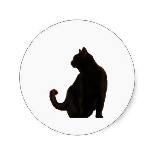 Black Cat Silhouette Stickers