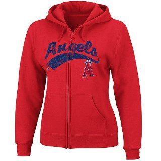 Los Angeles Angels of Anaheim Women's Full Season Full Zip Hooded Fleece by Majestic Athletic  Sports Fan Apparel  Sports & Outdoors